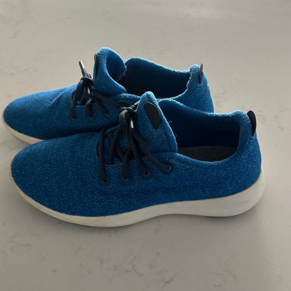 Size 13 Blue AllBird wool Runners Shoes